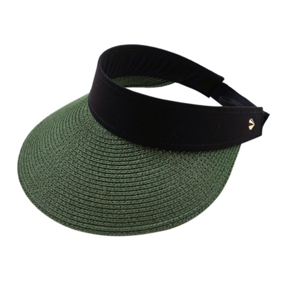 Olive Green & Black Sun Visor hat